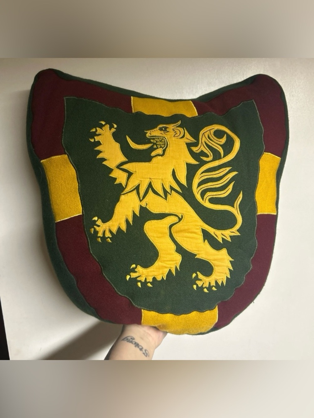 Large Harry Potter gryffindor shield pillow